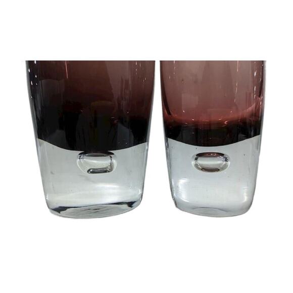 Hand Blown Amethyst Glass Vase by Bo Borgstrom for Aseda Glasbruk ,Set of 3 - Picture 5 of 10